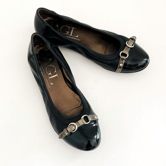 AGL Women's Black Ballet Flats EU 38.5 - Picture 1 of 8